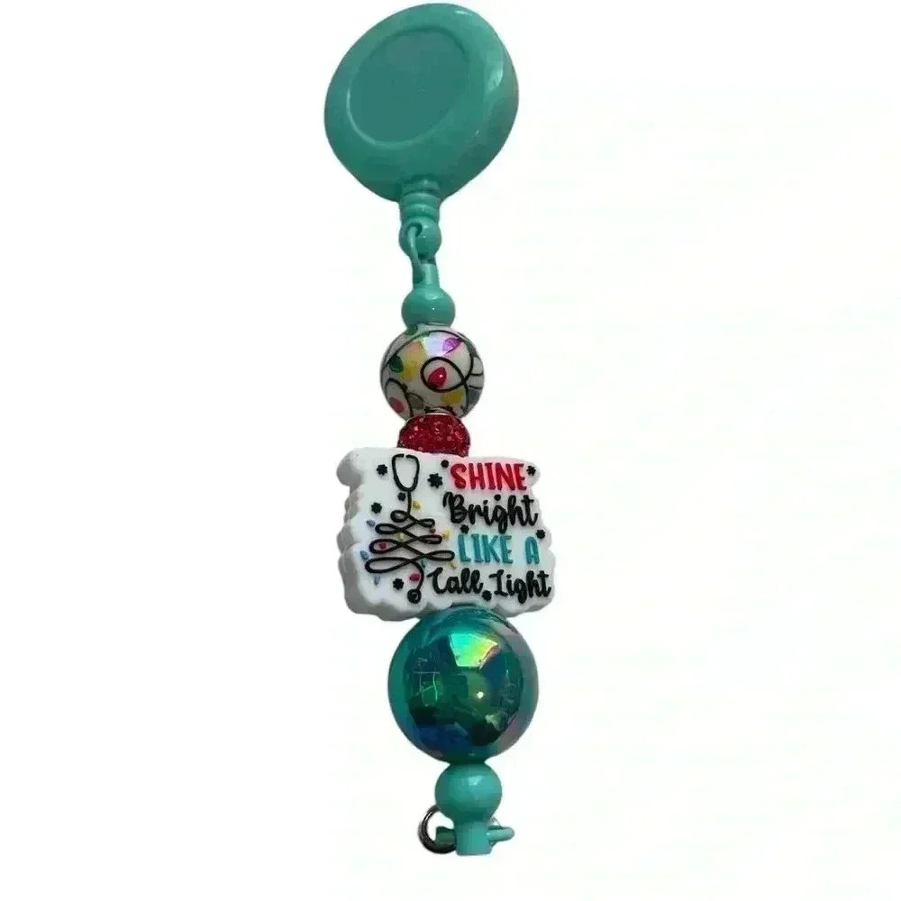 Badge holder Christmas shine bright like a call light